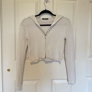 Brandy Melville White Arden Hoodie Size OS
